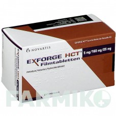 ЭКСФОРДЖ (EXFORGE) 5 мг/160 мг/25 мг таблетки 98 шт - Валсартан, Амлодипин, Гидрохлоротиазид EMRA-MED