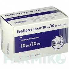 ЕЗЕАТОРВА (EZEATORVA) 10 мг/10 мг капсули 100 шт - Аторвастатин, Езетиміб HEXAL
