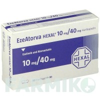 ЕЗЕАТОРВА (EZEATORVA) 10 мг/40 мг капсули 30 шт - Аторвастатин, Езетиміб HEXAL