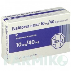 ЕЗЕАТОРВА (EZEATORVA) 10 мг/40 мг капсули 30 шт - Аторвастатин, Езетиміб HEXAL
