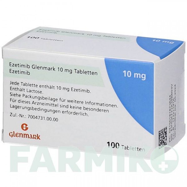ЭЗЕТИМИБ (EZETIMIB) 10 мг таблетки 100 шт - Эзетимиб 1 0 1 CAREFARM