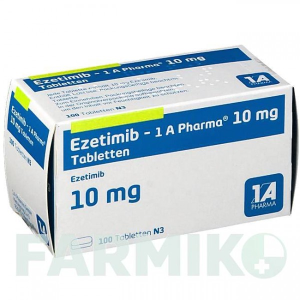 ЭЗЕТИМИБ (EZETIMIB) 10 мг таблетки 100 шт - Эзетимиб 1 A PHARMA