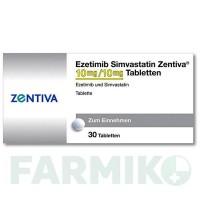 ЕЗЕТИМІБ (EZETIMIB) 10 мг/10 мг таблетки 30 шт - Симвастатин, Езетиміб ZENTIVA
