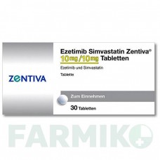 ЭЗЕТИМИБ (EZETIMIB) 10 мг/10 мг таблетки 30 шт - Симвастатин, Эзетимиб ZENTIVA