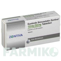 ЕЗЕТИМІБ (EZETIMIB) 10 мг/20 мг таблетки 30 шт - Симвастатин, Езетиміб ZENTIVA