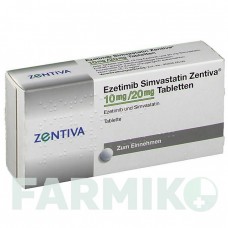 ЕЗЕТИМІБ (EZETIMIB) 10 мг/20 мг таблетки 30 шт - Симвастатин, Езетиміб ZENTIVA