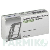 ЕЗЕТИМІБ (EZETIMIB) 10 мг/20 мг таблетки 50 шт - Симвастатин, Езетиміб ZENTIVA