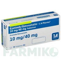 ЕЗЕТИМІБ (EZETIMIB) 10 мг/40 мг таблетки 30 шт - Симвастатин, Езетиміб 1 A PHARMA