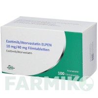 ЕЗЕТИМІБ (EZETIMIB) 10 мг/40 мг таблетки 100 шт - Аторвастатин, Езетиміб ELPEN PHARMACEUTICAL