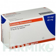 ЕЗЕТИМІБ (EZETIMIB) 10 мг/40 мг таблетки 50 шт - Симвастатин, Езетиміб GLENMARK