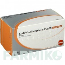 ЭЗЕТИМИБ (EZETIMIB) 10 мг/40 мг таблетки 30 шт - Симвастатин, Эзетимиб PUREN PHARMA