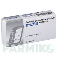 ЕЗЕТИМІБ (EZETIMIB) 10 мг/40 мг таблетки 30 шт - Симвастатин, Езетиміб ZENTIVA