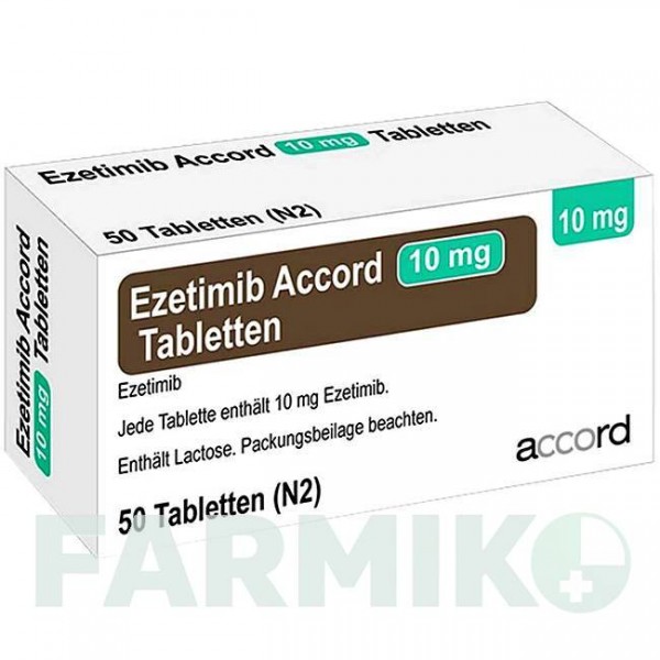 ЭЗЕТИМИБ (EZETIMIB) 10 мг таблетки 50 шт - Эзетимиб ACCORD HEALTHCARE