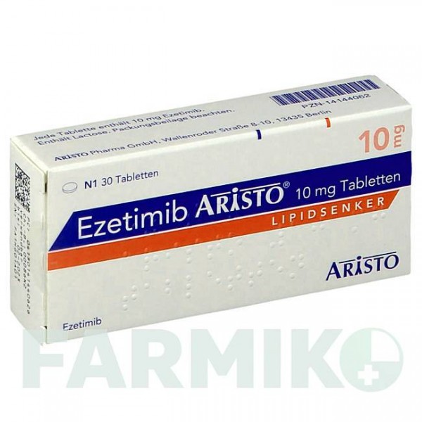 ЕЗЕТИМІБ (EZETIMIB) 10 мг таблетки 30 шт - Езетиміб ARISTO PHARMA