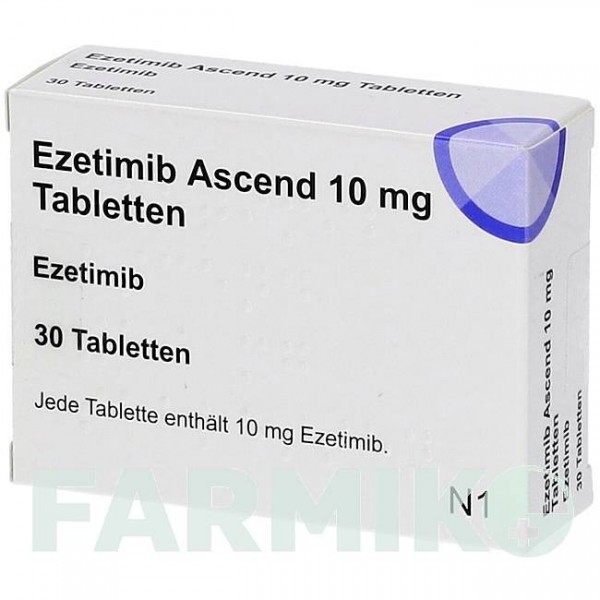 ЭЗЕТИМИБ (EZETIMIB) 10 мг таблетки 30 шт - Эзетимиб ASCEND