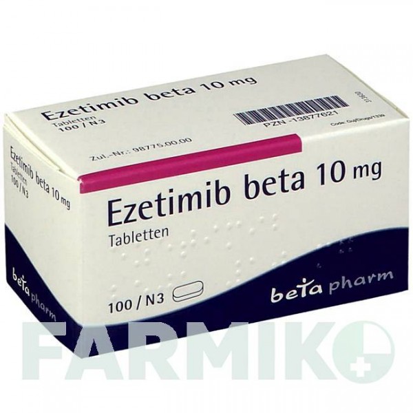 ЭЗЕТИМИБ (EZETIMIB) 10 мг таблетки 100 шт - Эзетимиб BETAPHARM