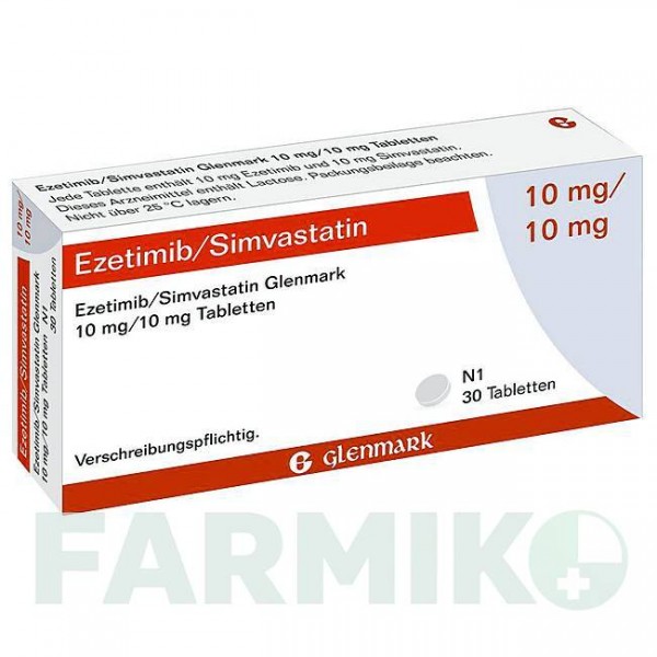 ЕЗЕТИМІБ (EZETIMIB) 10 мг таблетки 30 шт - Езетиміб GLENMARK