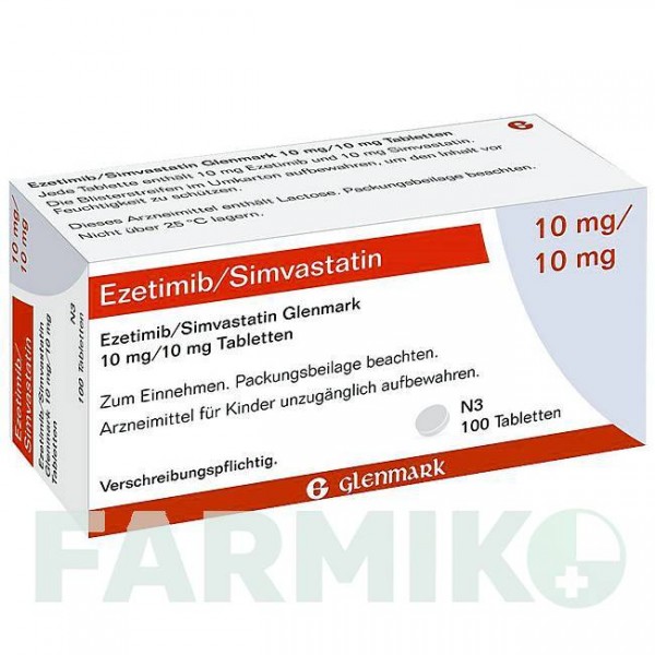 ЕЗЕТИМІБ (EZETIMIB) 10 мг таблетки 50 шт - Езетиміб GLENMARK