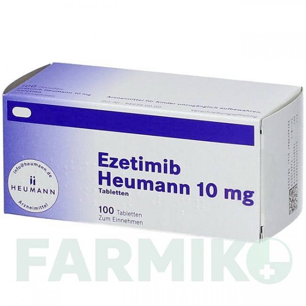 ЕЗЕТИМІБ (EZETIMIB) 10 мг таблетки 50 шт - Езетиміб HEUMANN PHARMA