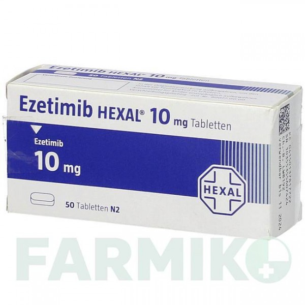 ЕЗЕТИМІБ (EZETIMIB) 10 мг таблетки 50 шт - Езетиміб HEXAL