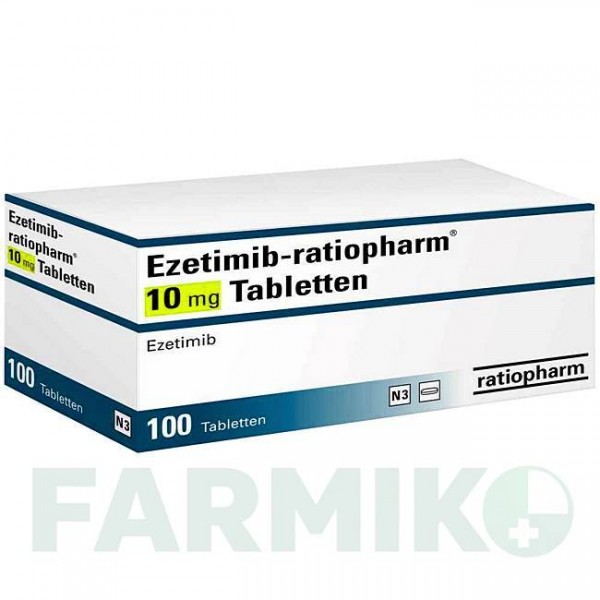 ЕЗЕТИМІБ (EZETIMIB) 10 мг таблетки 100 шт - Езетиміб RATIOPHARM