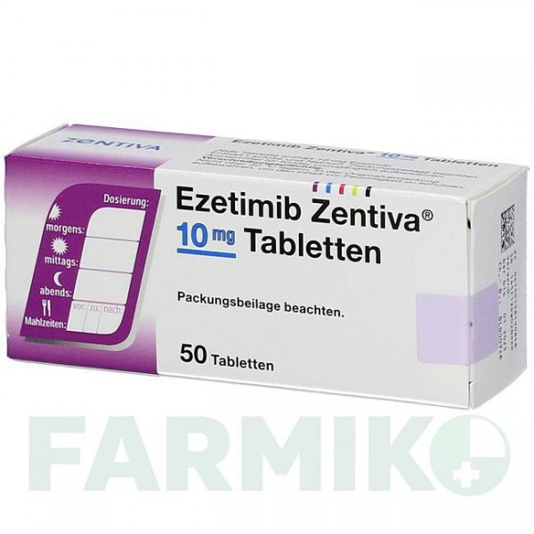 ЕЗЕТИМІБ (EZETIMIB) 10 мг таблетки 50 шт - Езетиміб ZENTIVA