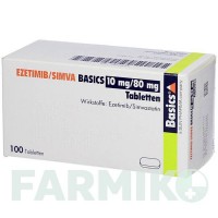 ЕЗЕТИМІБ СІМВА (EZETIMIB SIMVA) 10 мг/80 мг таблетки 30 шт - Симвастатин, Езетиміб BASICS