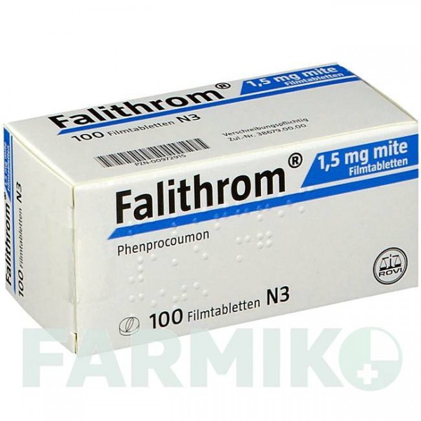 ФАЛИТРОМ (FALITHROM) 1,5 мг таблетки 20 шт - Фенпрокумон ROVI