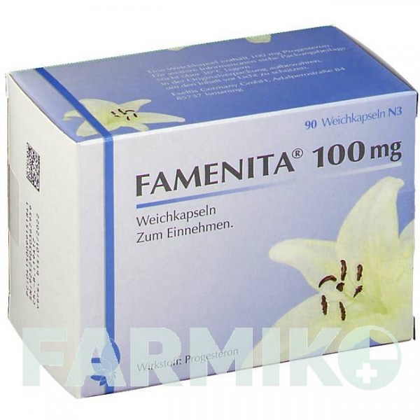 ФАМЕНИТА (FAMENITA) 100 мг капсулы 90 шт - Прогестерон EXELTIS