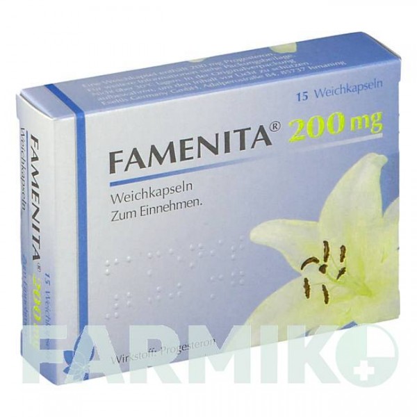 ФАМЕНИТА (FAMENITA) 200 мг капсулы 15 шт - Прогестерон EXELTIS