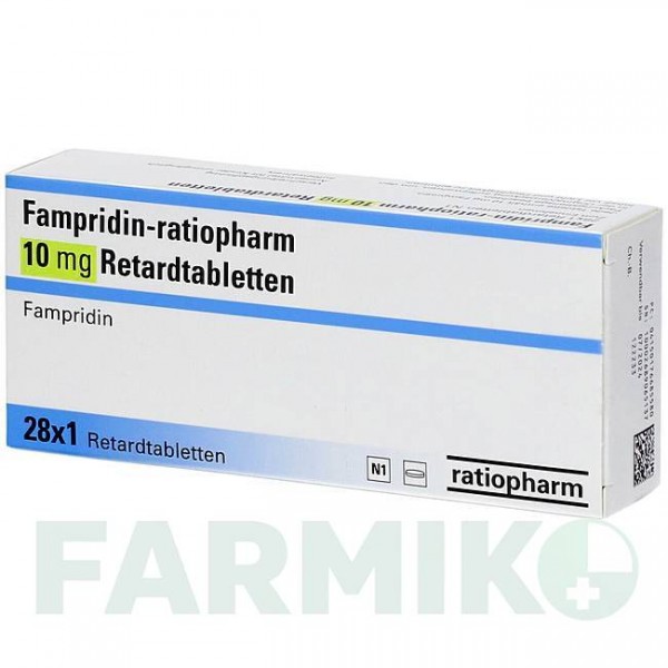 ФАМПРИДИН (FAMPRIDIN) 10 мг таблетки 2x14 шт - Фампридин RATIOPHARM