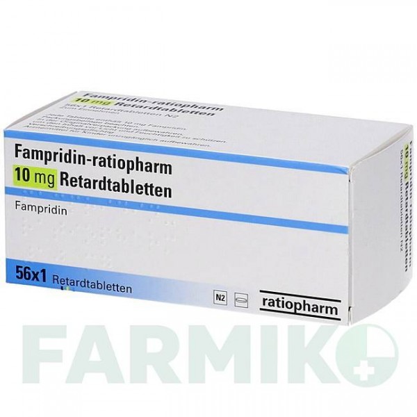 ФАМПРИДИН (FAMPRIDIN) 10 мг таблетки 4x14 шт - Фампридин RATIOPHARM