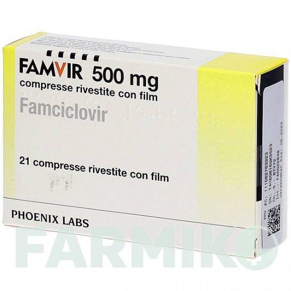 ФАМВИР (FAMVIR) 500 мг таблетки 21 шт - Фамцикловир CC PHARMA