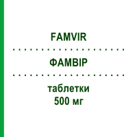 ФАМВІР (FAMVIR) 500 мг таблетки 21 шт - Фамцикловір EURIMPHARM
