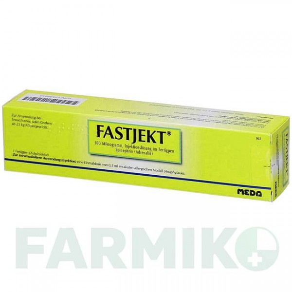 ФАСТДЖЕКТ (FASTJEKT) 300 мкг раствор 2 шт - Эпинефрин ABACUS MEDICINE