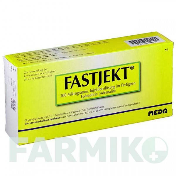 ФАСТДЖЕКТ (FASTJEKT) 300 мкг раствор 2 шт - Эпинефрин MEDA PHARMA