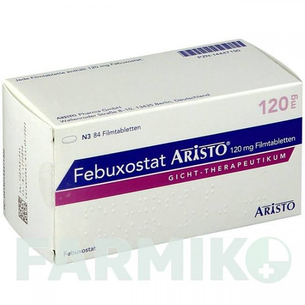 ФЕБУКСОСТАТ (FEBUXOSTAT) 120 мг таблетки 28 шт - Фебуксостат ARISTO PHARMA
