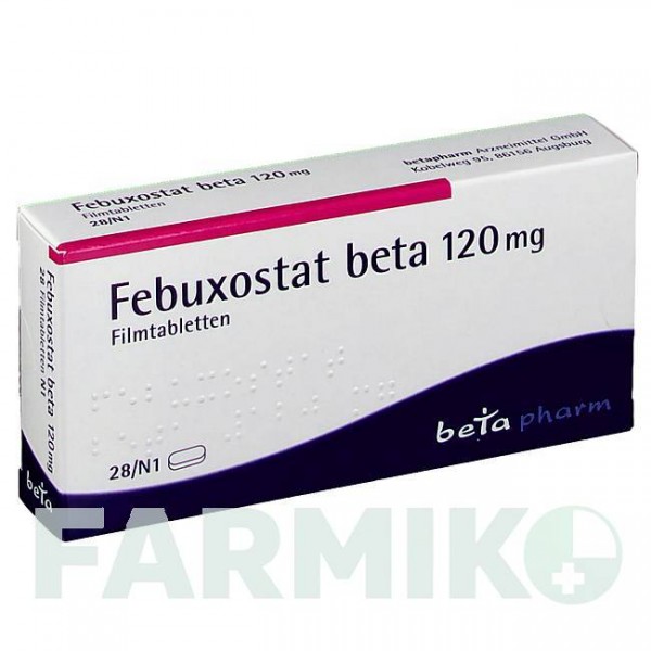 ФЕБУКСОСТАТ (FEBUXOSTAT) 120 мг таблетки 28 шт - Фебуксостат BETAPHARM