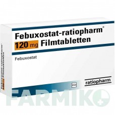 ФЕБУКСОСТАТ (FEBUXOSTAT) 120 мг таблетки 84 шт - Фебуксостат RATIOPHARM