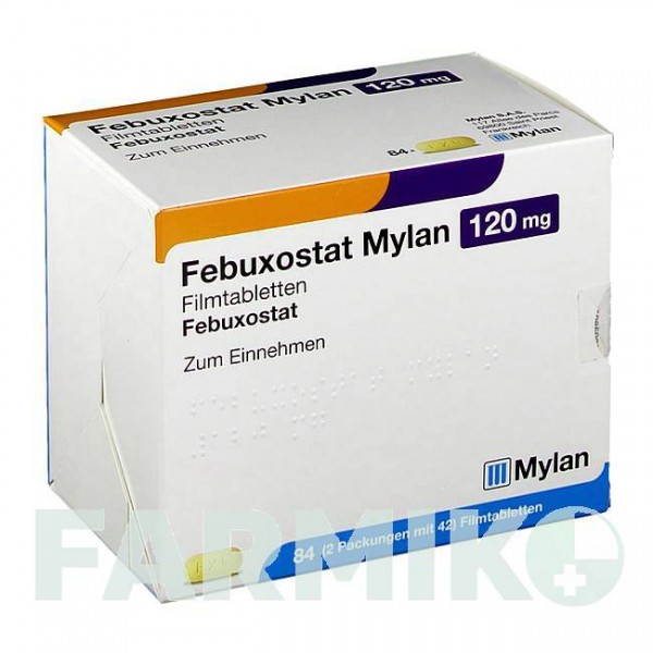 ФЕБУКСОСТАТ (FEBUXOSTAT) 120 мг таблетки 84 шт - Фебуксостат VIATRIS