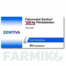 ФЕБУКСОСТАТ (FEBUXOSTAT) 120 мг таблетки 84 шт - Фебуксостат ZENTIVA