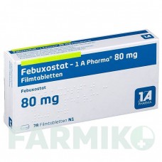 ФЕБУКСОСТАТ (FEBUXOSTAT) 80 мг таблетки 28 шт - Фебуксостат 1 A PHARMA