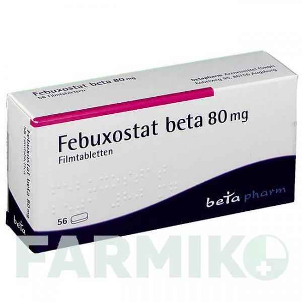ФЕБУКСОСТАТ (FEBUXOSTAT) 80 мг таблетки 56 шт - Фебуксостат BETAPHARM