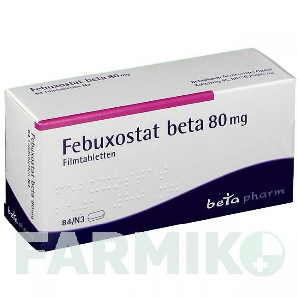 ФЕБУКСОСТАТ (FEBUXOSTAT) 80 мг таблетки 84 шт - Фебуксостат BETAPHARM