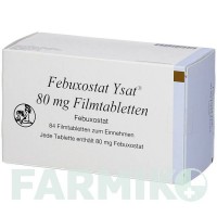 ФЕБУКСОСТАТ (FEBUXOSTAT) 80 мг таблетки 84 шт - Фебуксостат JOHANNES BURGER YSATFABRIK