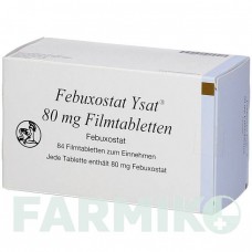 ФЕБУКСОСТАТ (FEBUXOSTAT) 80 мг таблетки 84 шт - Фебуксостат JOHANNES BURGER YSATFABRIK