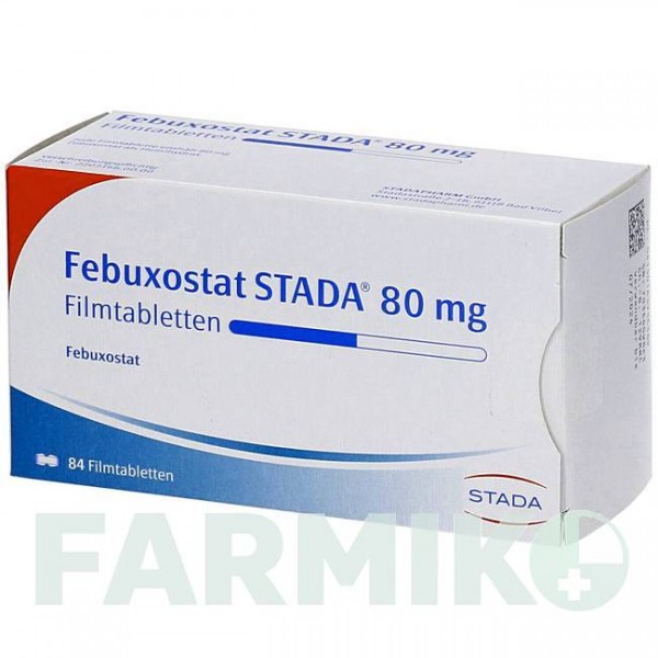 ФЕБУКСОСТАТ (FEBUXOSTAT) 80 мг таблетки 84 шт - Фебуксостат STADAPHARM