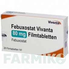 ФЕБУКСОСТАТ (FEBUXOSTAT) 80 мг таблетки 28 шт - Фебуксостат VIVANTA GENERICS