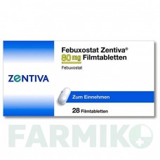 ФЕБУКСОСТАТ (FEBUXOSTAT) 80 мг таблетки 28 шт - Фебуксостат ZENTIVA