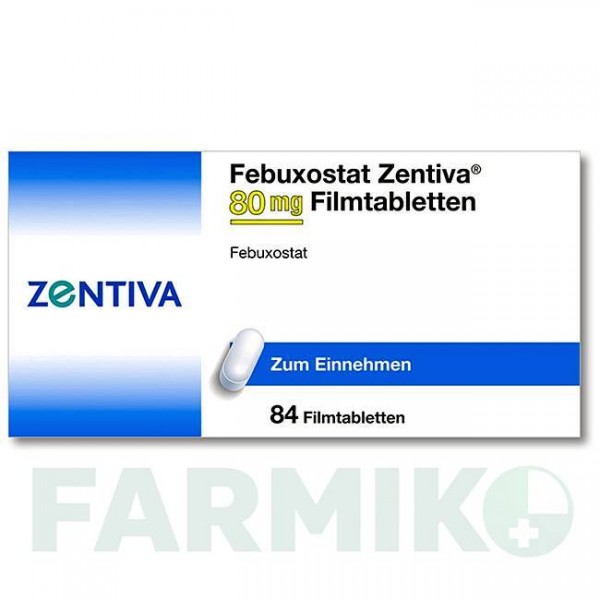 ФЕБУКСОСТАТ (FEBUXOSTAT) 80 мг таблетки 84 шт - Фебуксостат ZENTIVA
